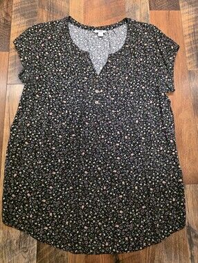 Sonoma Pleated Floral Top